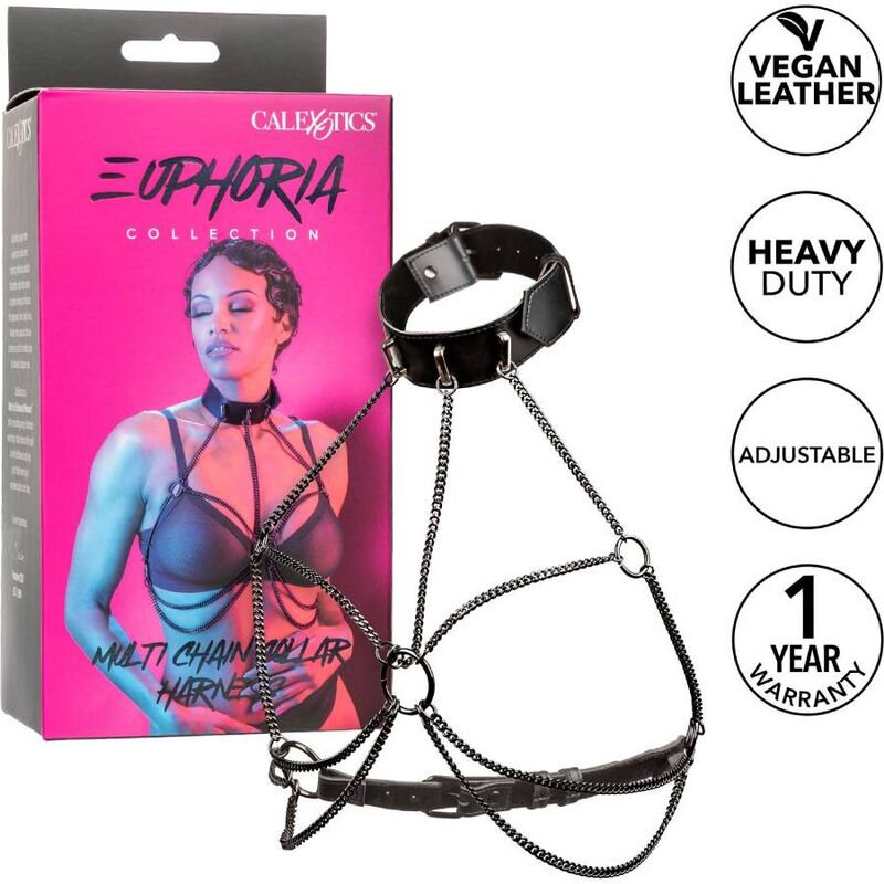 Comprar CALEXOTICS Arnés De Cuello De Cadena Euphoria – Diseño Elegante Para Exploración Sensual-Noxtic