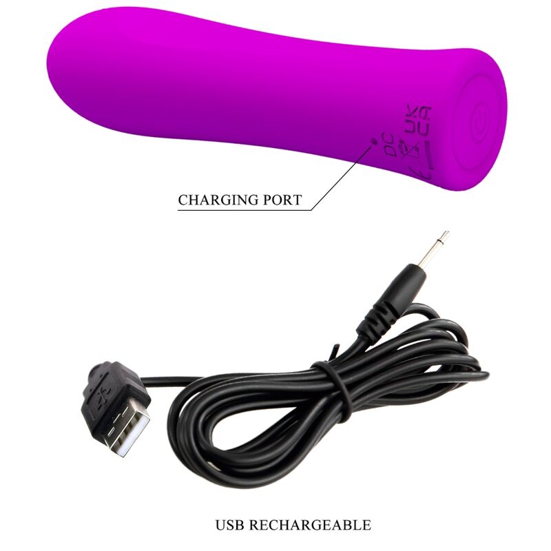 Comprar PRETTY LOVE Alfreda Vibrador Super Power Violeta – Vibrador Recargable Con Estimulación Profunda-Noxtic