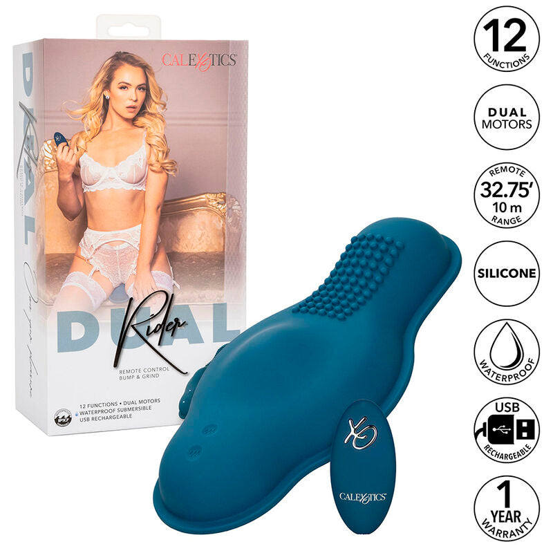 Comprar CALEXOTICS Rider Masajeador Doble Motor Con Control Remoto Azul – Diseño Innovador Para Placer Personalizado-Noxtic