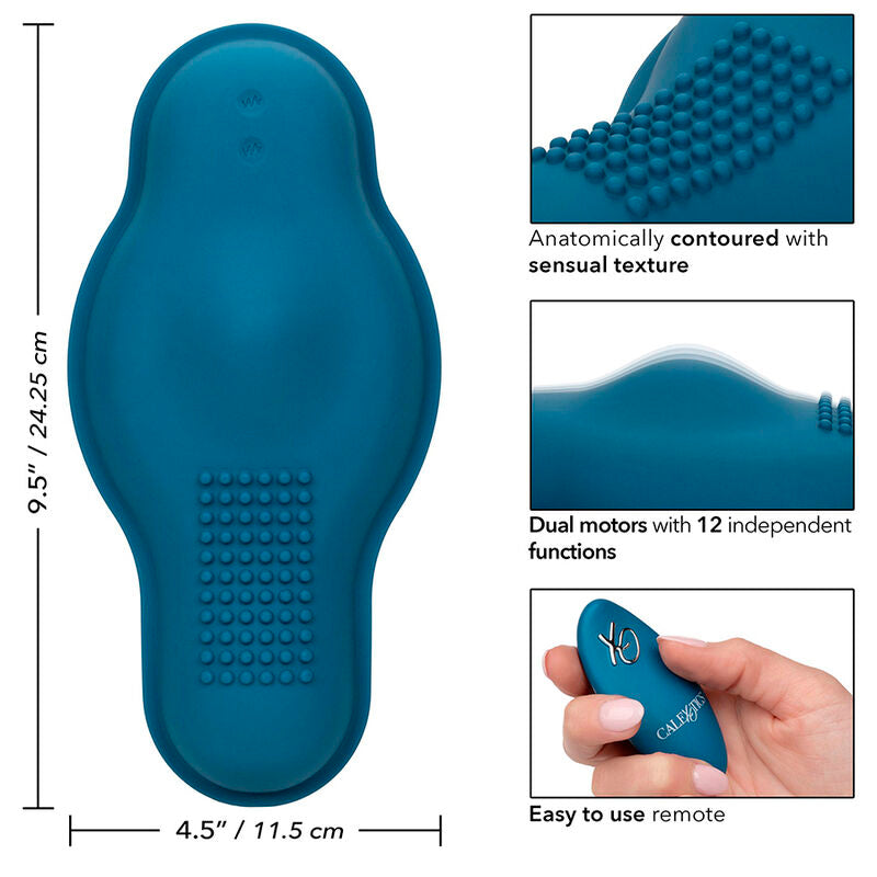 Comprar CALEXOTICS Rider Masajeador Doble Motor Con Control Remoto Azul – Diseño Innovador Para Placer Personalizado-Noxtic