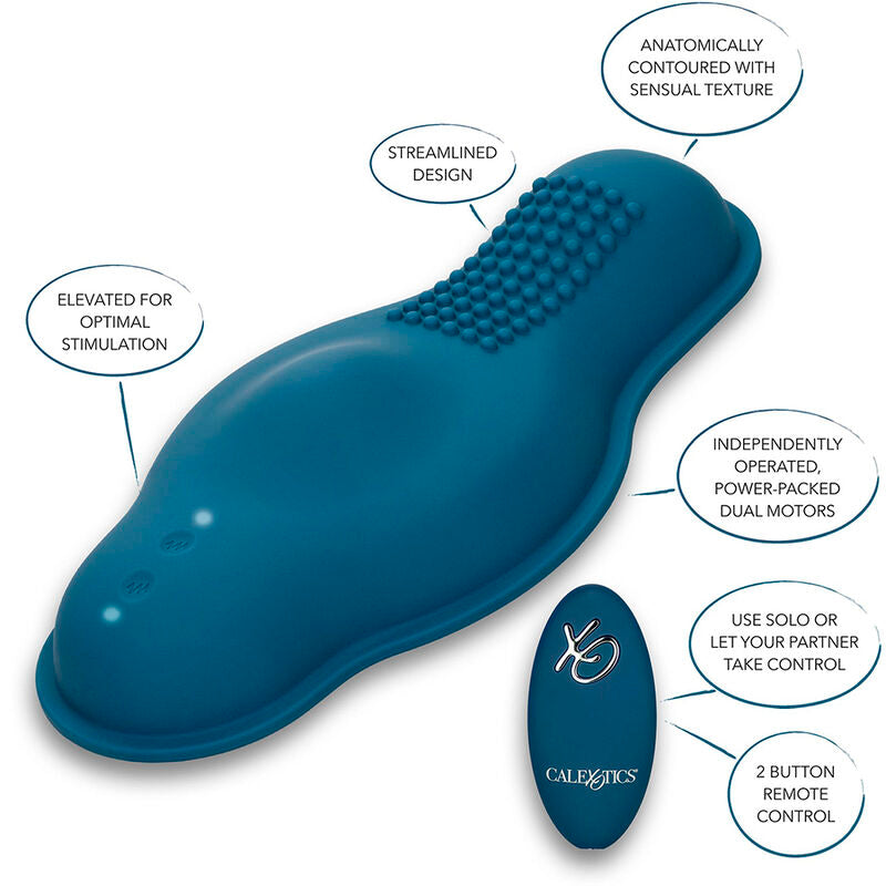 Comprar CALEXOTICS Rider Masajeador Doble Motor Con Control Remoto Azul – Diseño Innovador Para Placer Personalizado-Noxtic