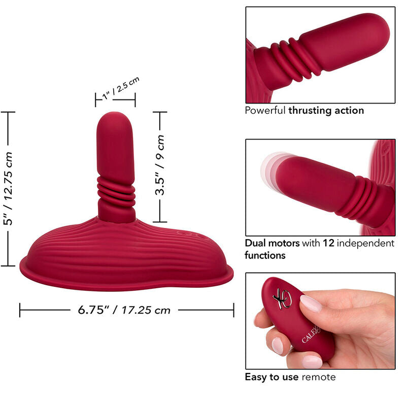 Comprar CALEXOTICS Rider Masajeador Doble Motor Rojo – Control Remoto Con Diseño Ergonómico-Noxtic
