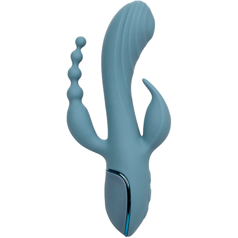 Comprar CALEXOTICS Vibrador Triple Éxtasis Gris – Masajeador Recargable Con Potente Triple Acción-Noxtic