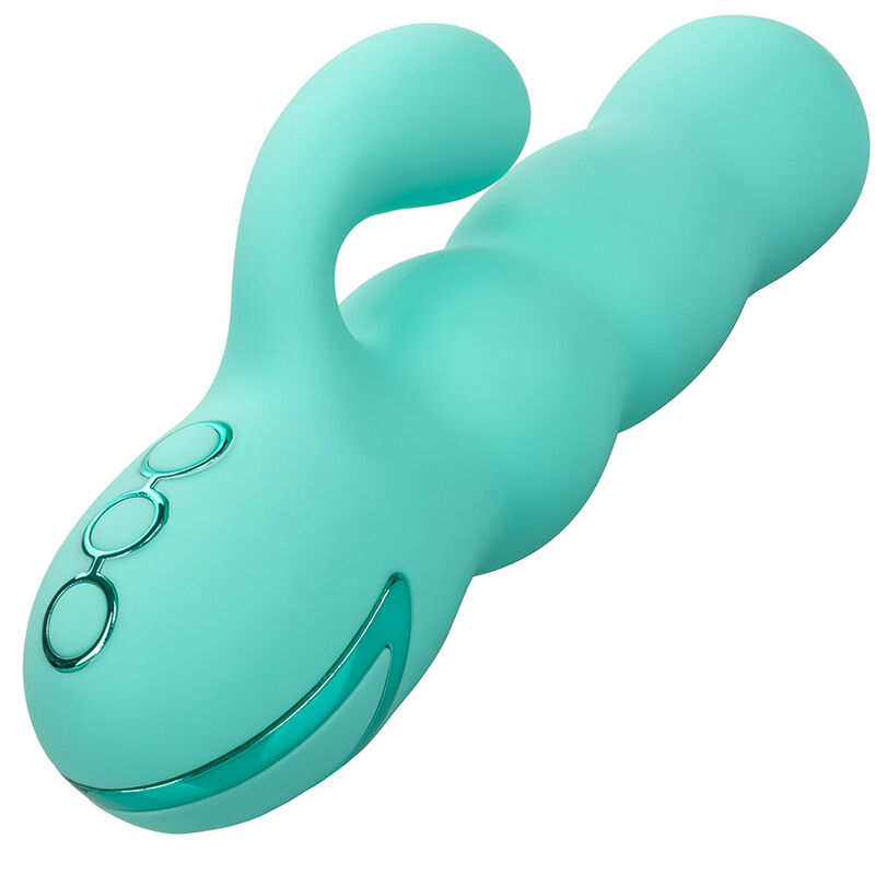 Comprar CALEXOTICS Del Mar Diva Vibrador Rabbit Verde Agua – Vibrador Recargable Con Diseño Lúdico Y Funcionalidad Mejorada-Noxtic