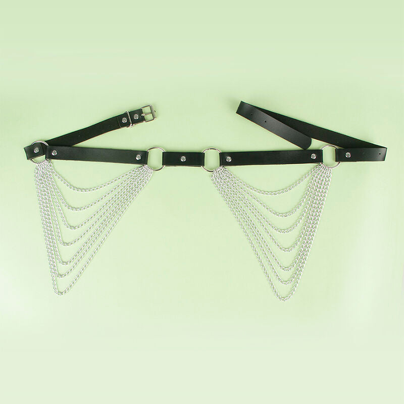 Comprar SUBBLIME Cinturón De Cadenas Cuero Negro – Accesorio Elegante Para Empoderar Tu Estilo-Noxtic