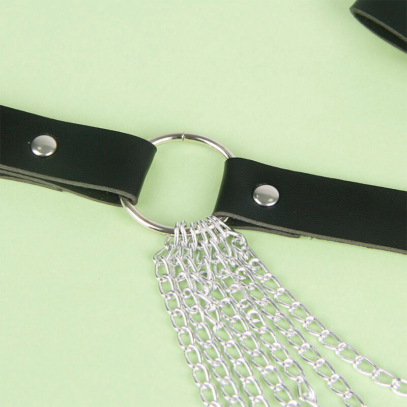Comprar SUBBLIME Cinturón De Cadenas Cuero Negro – Accesorio Elegante Para Empoderar Tu Estilo-Noxtic