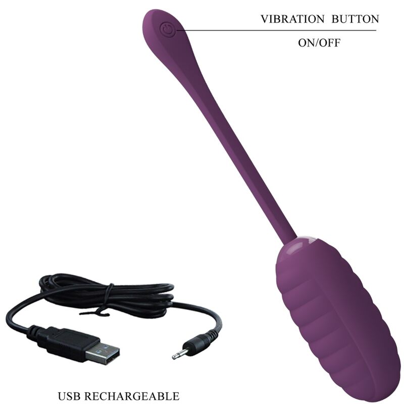 Comprar Pretty Love Casper Huevo Vibrador Recargable Morado – Diseño Compacto Para Placer Versátil-Noxtic