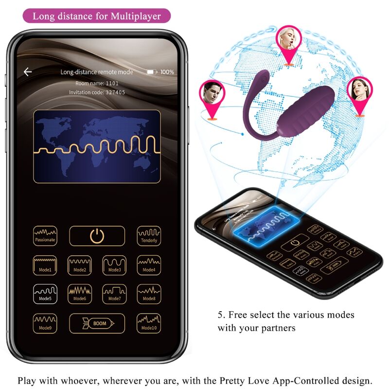 Comprar Pretty Love Casper Huevo Vibrador Recargable Morado – Diseño Compacto Para Placer Versátil-Noxtic