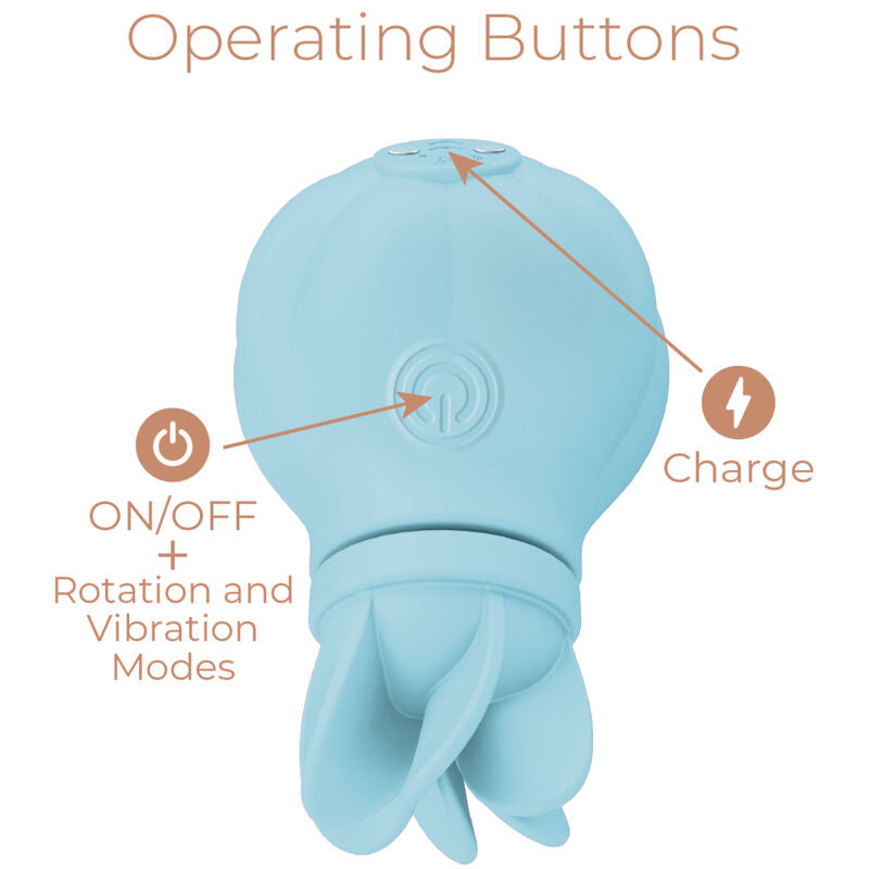 Comprar ADRIEN LASTIC Caress Estimulador Clitoris Azul – Innovador Con 10 Modos De Vibración Y Rotación-Noxtic