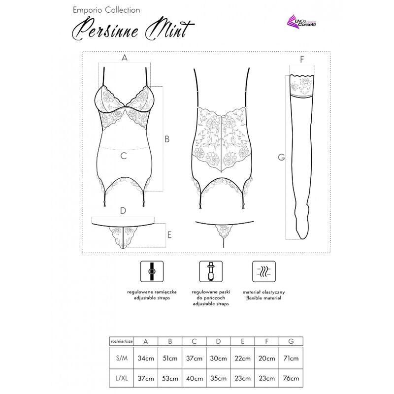 Comprar Livco Corsetti Fashion Persinne Conjunto Corset Panty Y Medias – Elegancia Sofisticada Para Una Experiencia Única-Noxtic