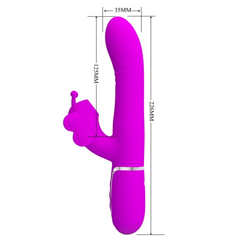 Comprar Pretty Love Vibrador Rabbit Multifunción 4 en 1 Fucsia – Diseño Ergonómico Para Experiencias Únicas-Noxtic