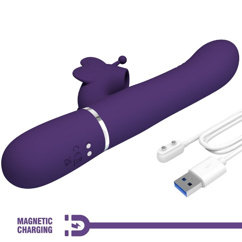 Comprar Pretty Love Vibrador Rabbit Multifunción 4 En 1 Morado – Diseño Elegante Con 7 Configuraciones De Placer-Noxtic