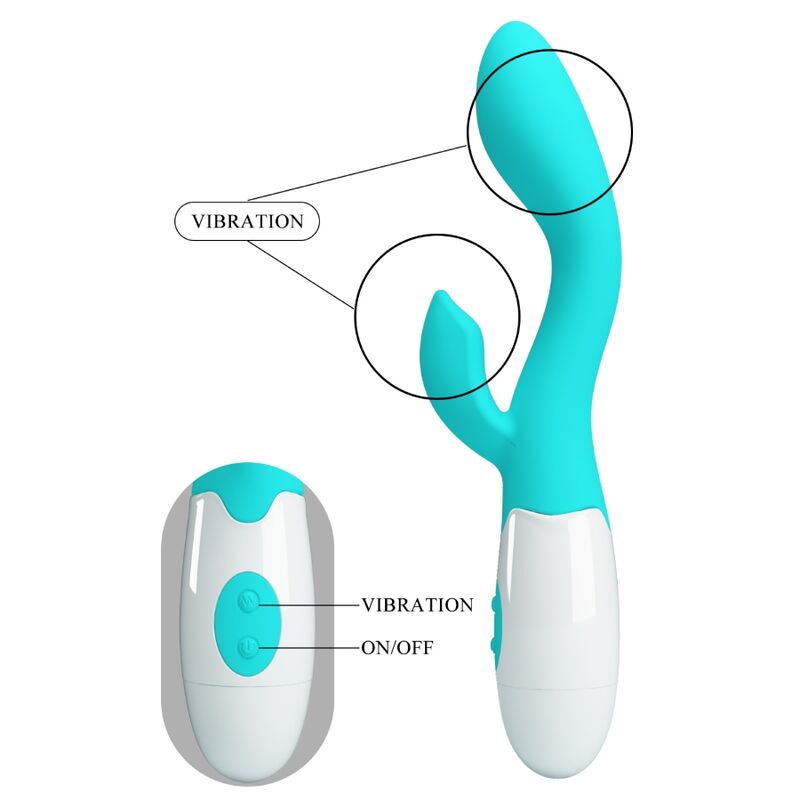 Comprar PRETTY LOVE Brighty Vibrador Punto G Verde Agua – Estimulador Ergonómico Para Placer Personalizado-Noxtic