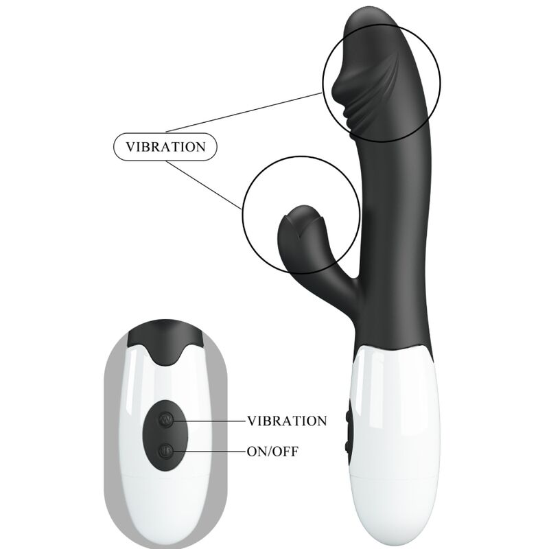 Comprar Pretty Love Snappy Vibrador Negro – Estimulador Con Diseño Ergonomico Para Placer Intenso-Noxtic