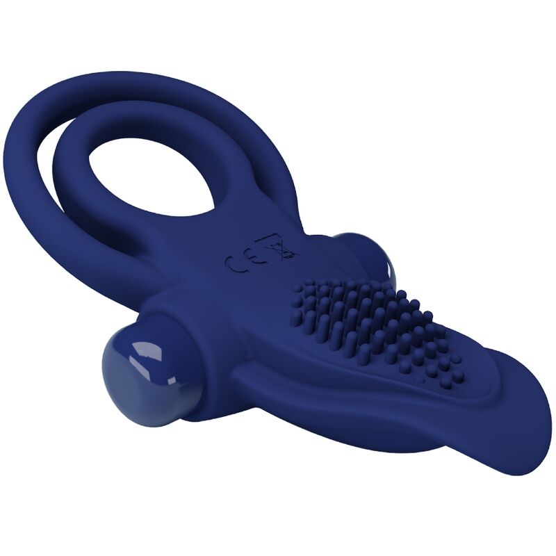 Comprar Pretty Love Bronson Doble Anillo Con Vibración Azul – Estimulador Con 10 Modos Para Placer Compartido-Noxtic