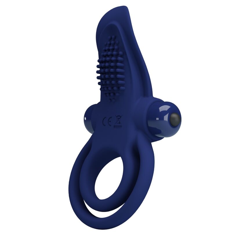 Comprar Pretty Love Bronson Doble Anillo Con Vibración Azul – Estimulador Con 10 Modos Para Placer Compartido-Noxtic