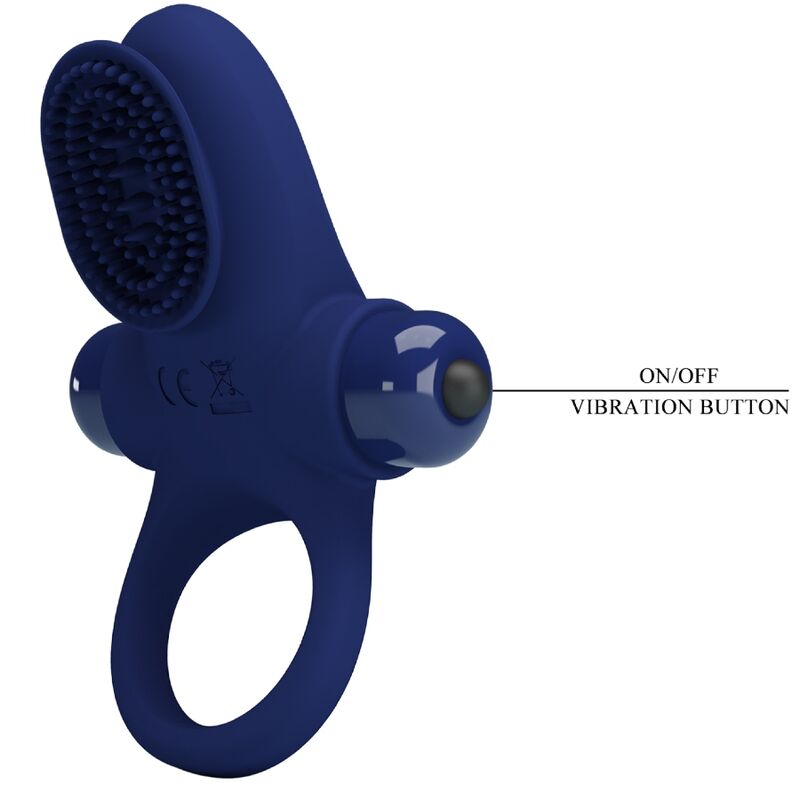Comprar PRETTY LOVE Palle Anillo Con Vibración Azul – Estimulador Confortable Para Placer Intenso-Noxtic