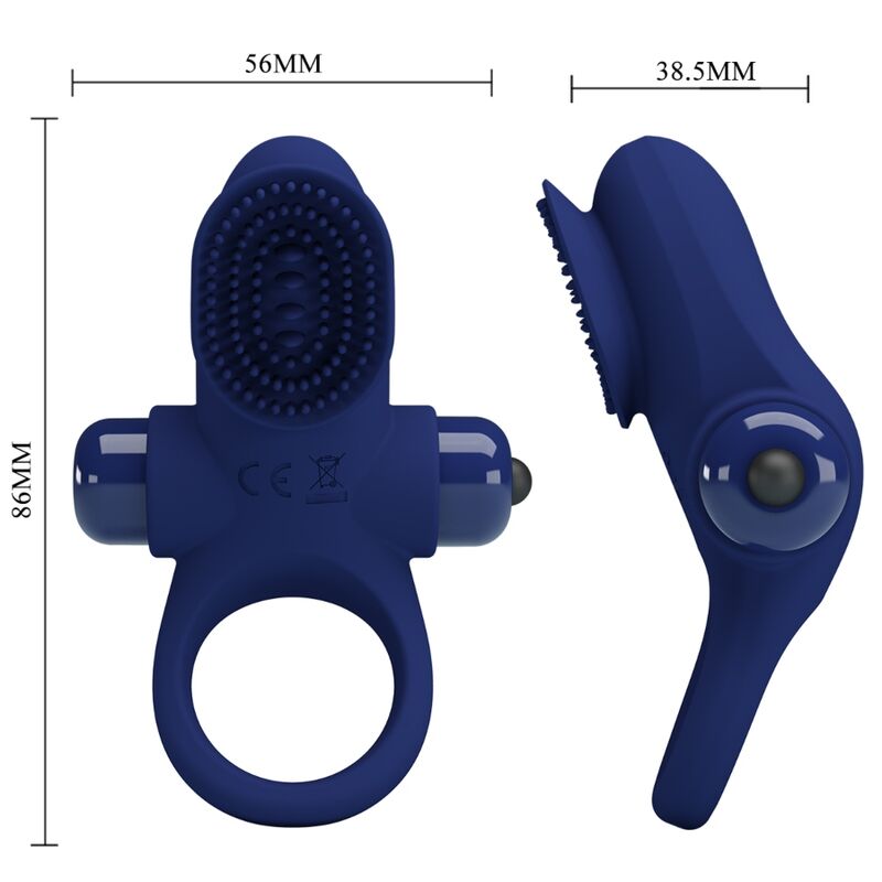 Comprar PRETTY LOVE Palle Anillo Con Vibración Azul – Estimulador Confortable Para Placer Intenso-Noxtic