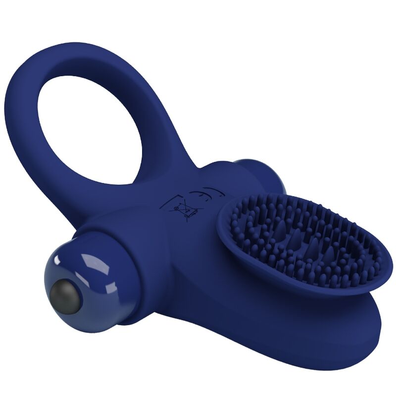 Comprar PRETTY LOVE Palle Anillo Con Vibración Azul – Estimulador Confortable Para Placer Intenso-Noxtic