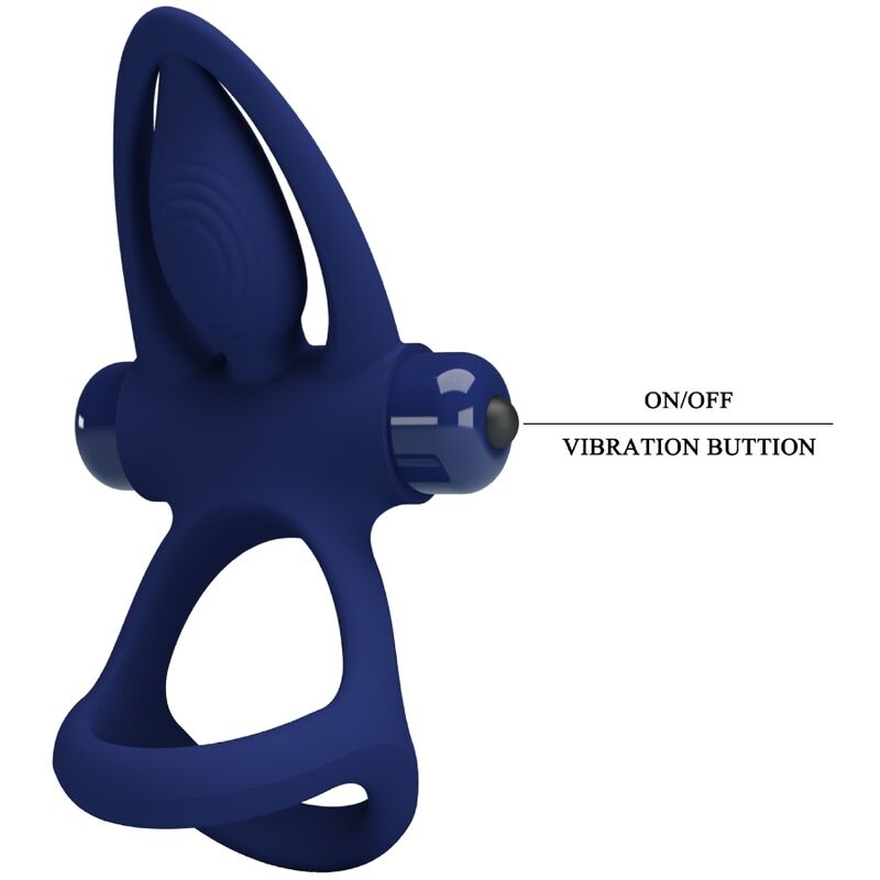 Comprar Pretty Love Mat Doble Anillo Con Vibración Azul – Diseño Ergonómico Para Placer Compartido-Noxtic