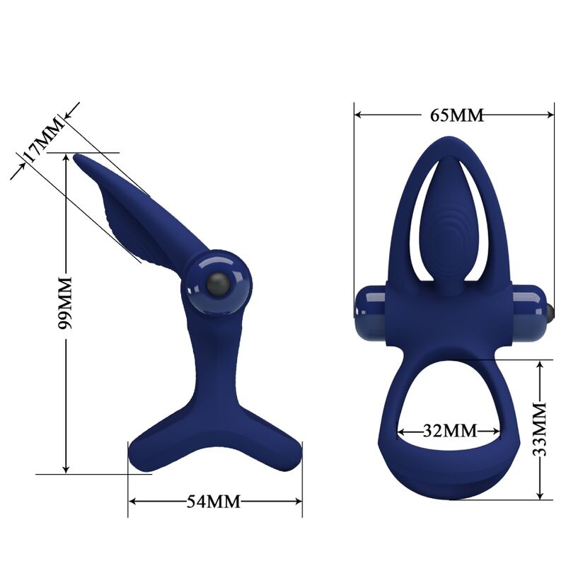 Comprar Pretty Love Mat Doble Anillo Con Vibración Azul – Diseño Ergonómico Para Placer Compartido-Noxtic