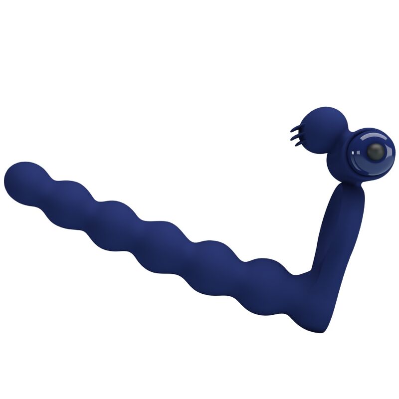 Comprar Pretty Love Ajmal Anillo Vibrador Con Plug Azul – Diseño Innovador Para Placer Compartido-Noxtic