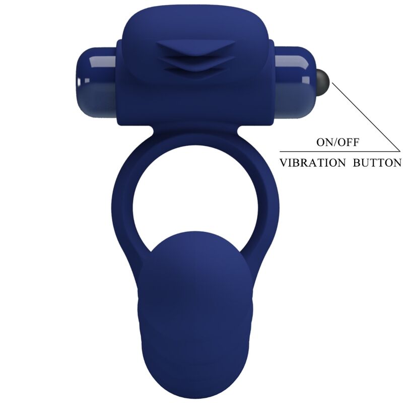 Comprar Pretty Love Ajmal Anillo Vibrador Con Plug Azul – Diseño Innovador Para Placer Compartido-Noxtic