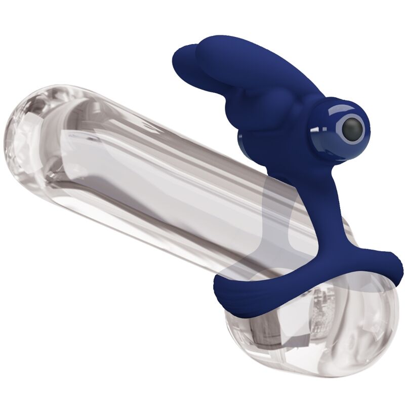 Comprar Pretty Love Francisco Doble Anillo Vibrador Rabbit Azul – Diseño Ergonómico Con Potentes Vibraciones Silenciosas-Noxtic