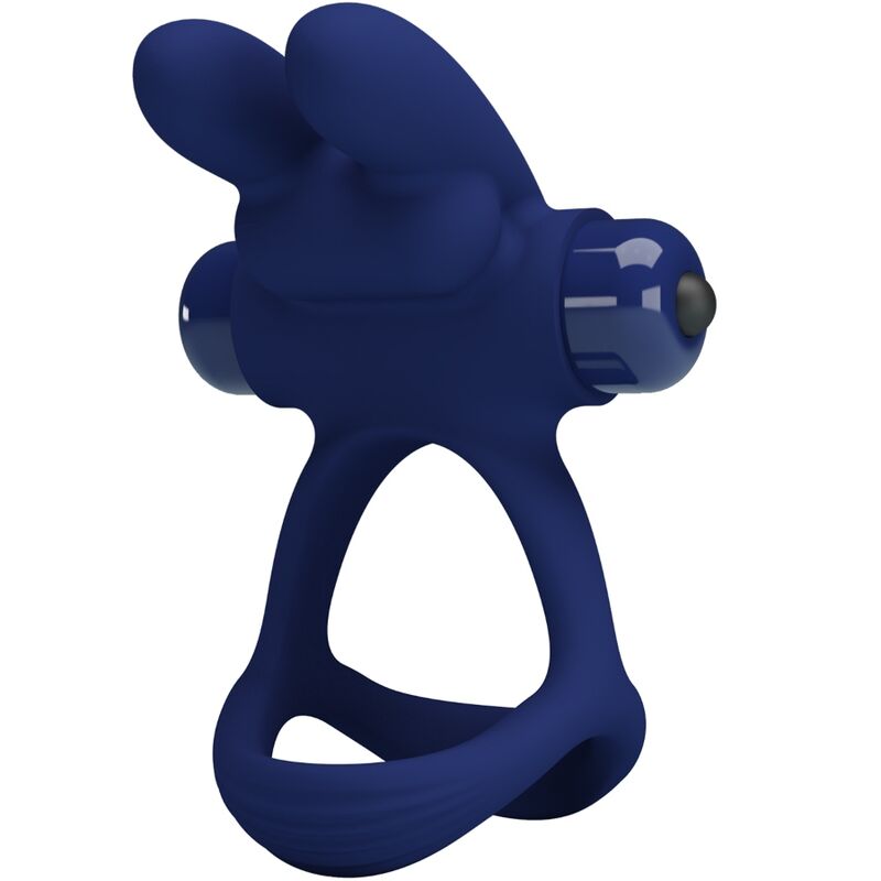 Comprar Pretty Love Francisco Doble Anillo Vibrador Rabbit Azul – Diseño Ergonómico Con Potentes Vibraciones Silenciosas-Noxtic