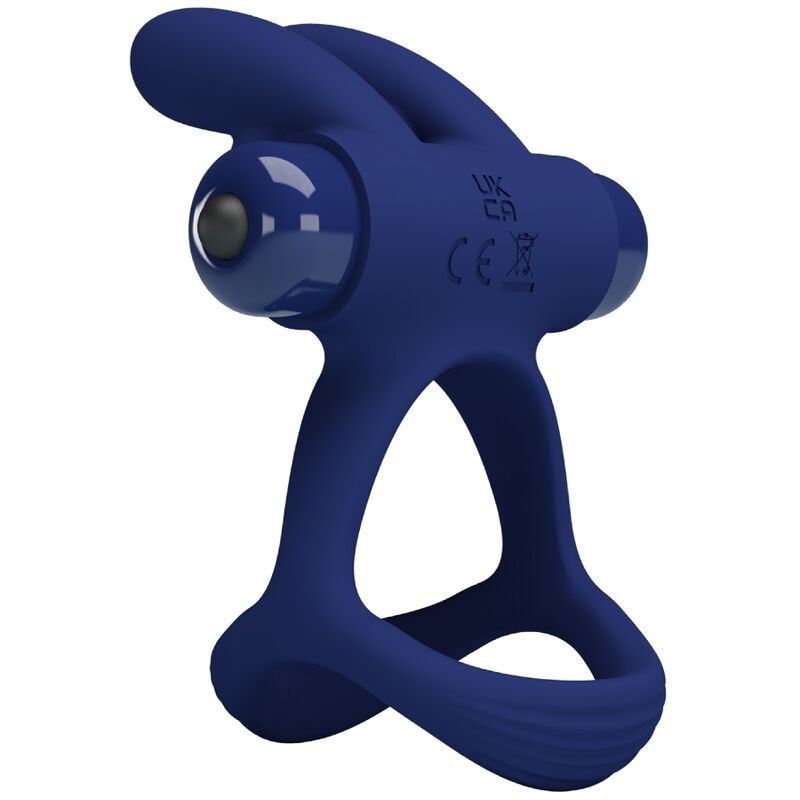 Comprar Pretty Love Francisco Doble Anillo Vibrador Rabbit Azul – Diseño Ergonómico Con Potentes Vibraciones Silenciosas-Noxtic