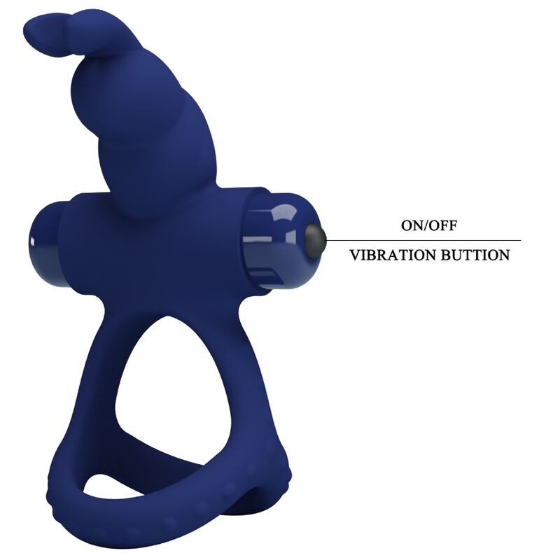 Comprar Pretty Love Luchito Doble Anillo Vibrador Rabbit Azul – Innovador Diseño Para Placer Intenso Y Satisfactorio-Noxtic