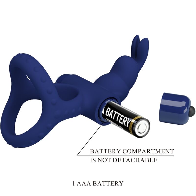 Comprar Pretty Love Luchito Doble Anillo Vibrador Rabbit Azul – Innovador Diseño Para Placer Intenso Y Satisfactorio-Noxtic