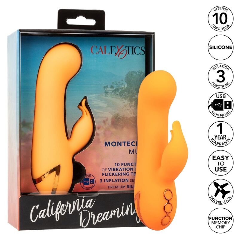 Comprar CalExotics Montecito Muse Vibrador Rabbit Naranja – Estimulador Dual Con Diseño Innovador y Vibración Intensa-Noxtic
