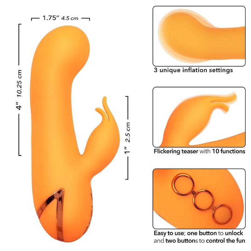 Comprar CalExotics Montecito Muse Vibrador Rabbit Naranja – Estimulador Dual Con Diseño Innovador y Vibración Intensa-Noxtic