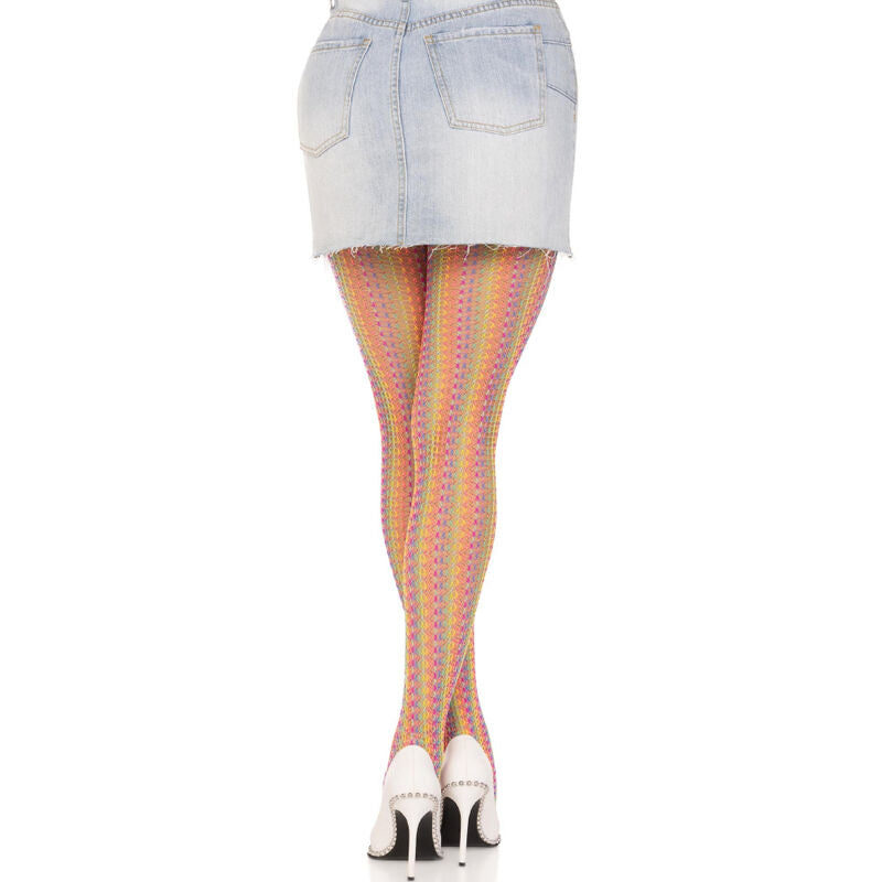 Comprar LEG AVENUE Medias De Crochet Multicolor – Diseño Arcoíris Ideal Para Eventos De Verano-Noxtic