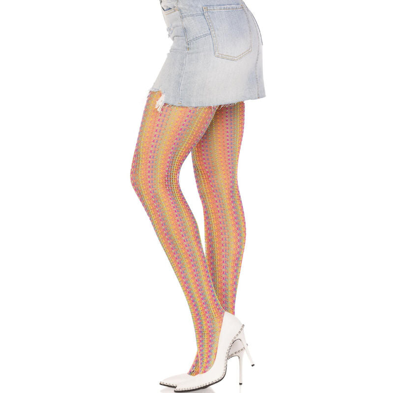 Comprar LEG AVENUE Medias De Crochet Multicolor – Diseño Arcoíris Ideal Para Eventos De Verano-Noxtic