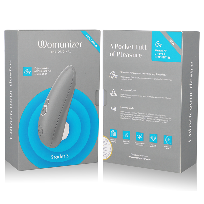Comprar WOMANIZER Starlet 3 Gris – Estimulador Compacto Con Tecnología de Aire de Placer-Noxtic