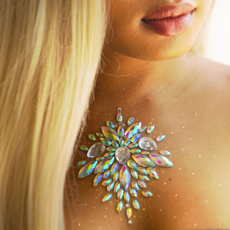 Leg Avenue Celestial Joya Adhesiva Para El Cuerpo – Diseño Iridiscente Para Estilo Único En Festivales