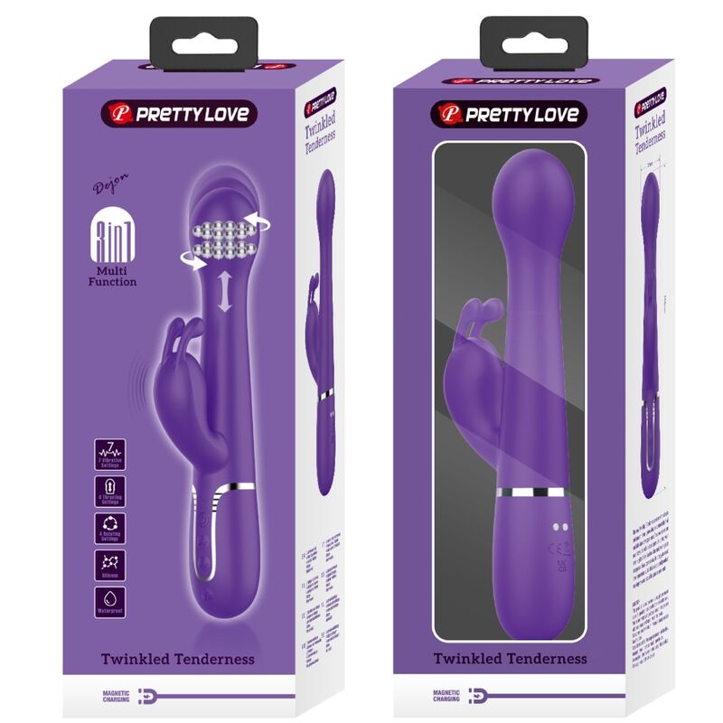 Comprar Pretty Love Dejon Vibrador Rabbit 3 En 1 – Diseño Ergonómico Con Potentes Motores Gemelos-Noxtic