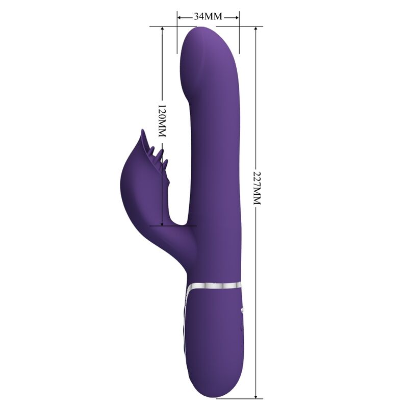 Comprar Pretty Love Zalin Vibrador Rabbit Perlas 4 En 1 Morado – Diseño Ergonómico Con Funcionalidad Innovadora-Noxtic
