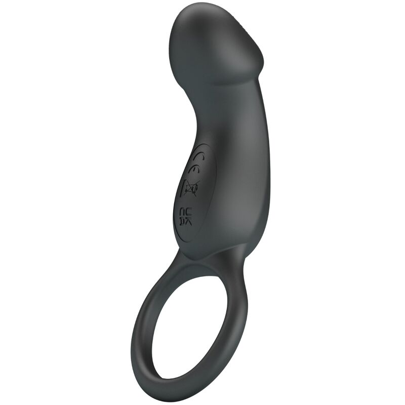 Comprar PRETTY LOVE Anillo Vibrador Con Estimulador Negro – Diseño Discreto Para Placer Versátil-Noxtic