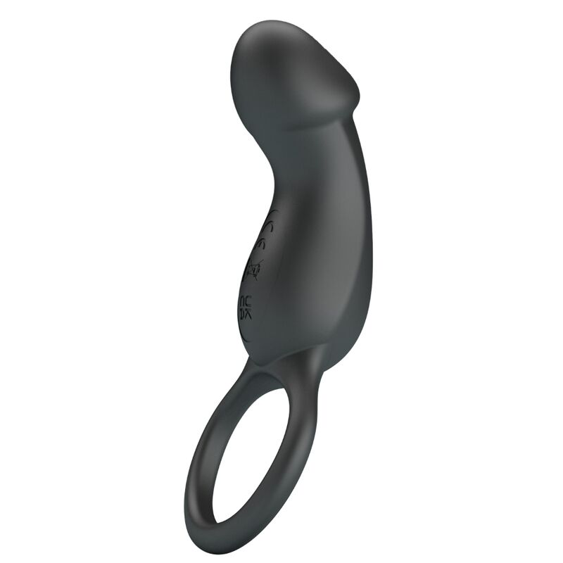 Comprar PRETTY LOVE Anillo Vibrador Con Estimulador Negro – Diseño Discreto Para Placer Versátil-Noxtic