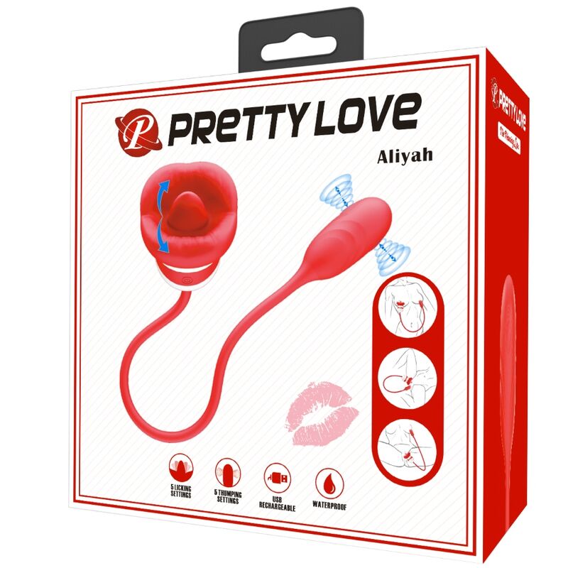Comprar Pretty Love Aliyah Masajeador Boca Rojo – Diseño Suave Con Vibración Ajustable-Noxtic
