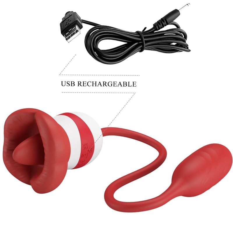Comprar Pretty Love Aliyah Masajeador Boca Rojo – Diseño Suave Con Vibración Ajustable-Noxtic