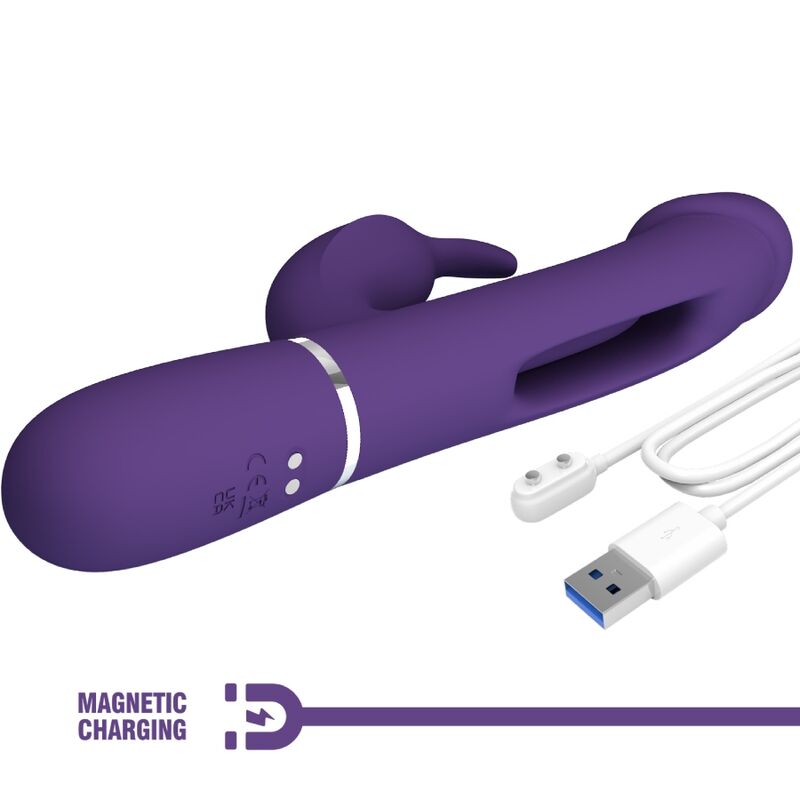 Comprar Pretty Love Kampas Vibrador Rabbit 3 En 1 – Vibrador Recargable Con Diseño Multifuncional Para Placer Personal-Noxtic