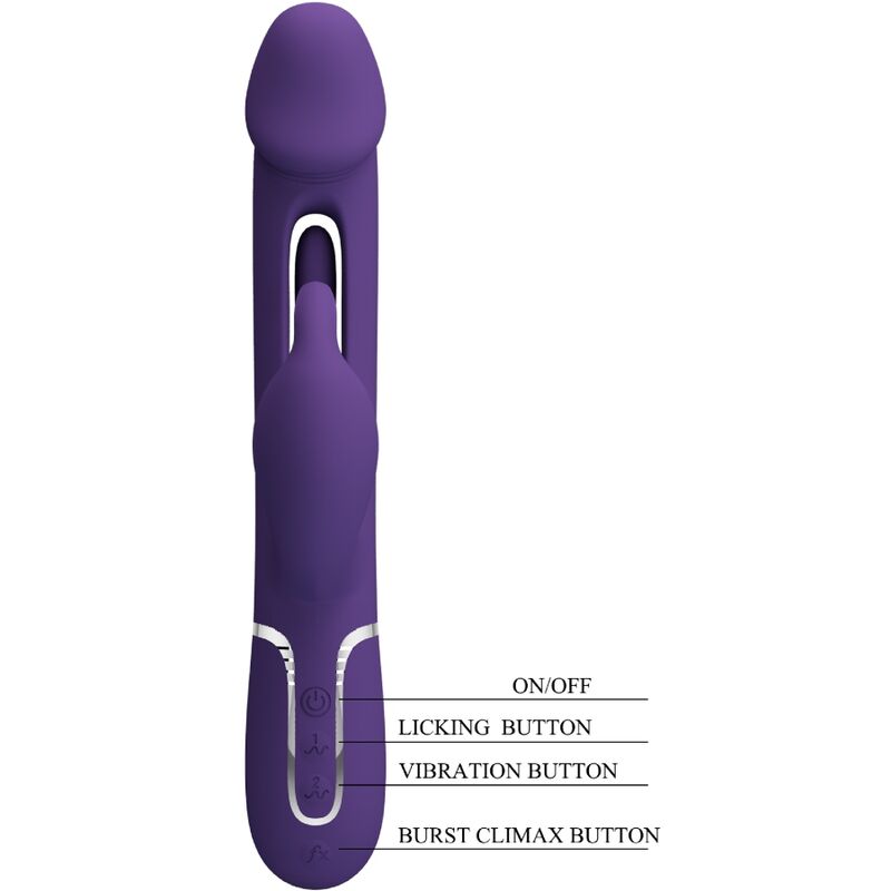 Comprar Pretty Love Kampas Vibrador Rabbit 3 En 1 – Vibrador Recargable Con Diseño Multifuncional Para Placer Personal-Noxtic