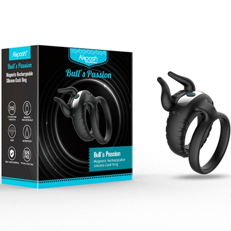 Comprar ARMONY Bull's Pasión Anillo Vibrador – Silicona Médica Con 10 Velocidades Para Experiencias Placenteras-Noxtic