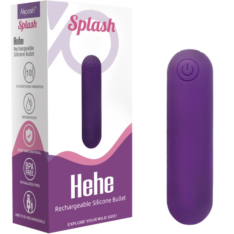 Comprar ARMONY Splash Hehe Bala Vibradora Morado – Silicona Médica Con 10 Modos De Vibración-Noxtic