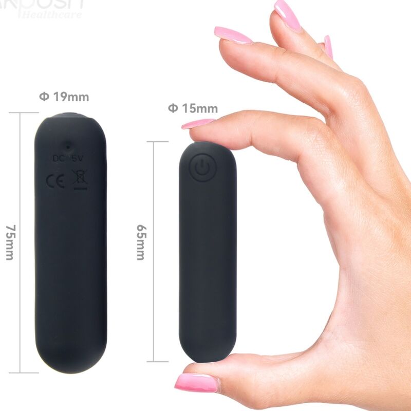 Comprar ARMONY Splash Haha Bala Vibradora Negra – Vibrador Recargable Con Diseño Ergonómico Y 10 Modos De Vibración-Noxtic