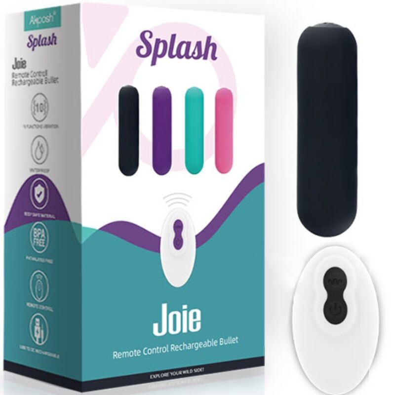 ARMONY Splash Joie Black Vibrating Bullet – Vibratore ricaricabile con 10 modalità di vibrazione